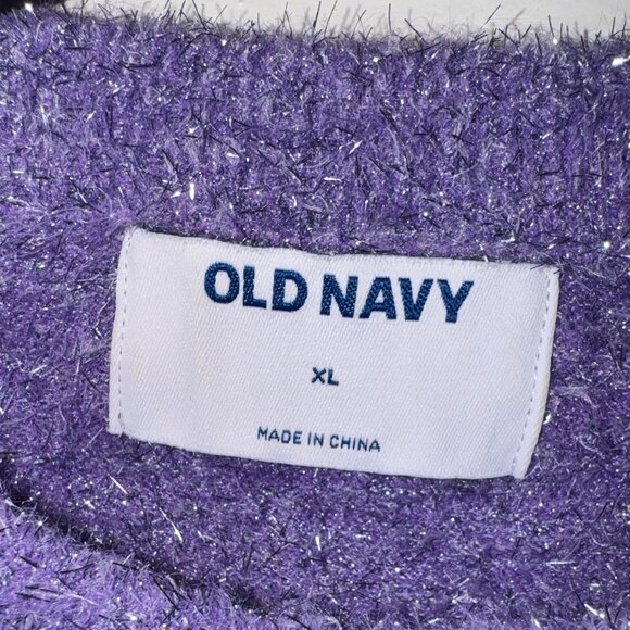 Old Navy – Lavender Crewneck Eyelash Shine Sweater (Size XL), EUC - Picture 5 of 5